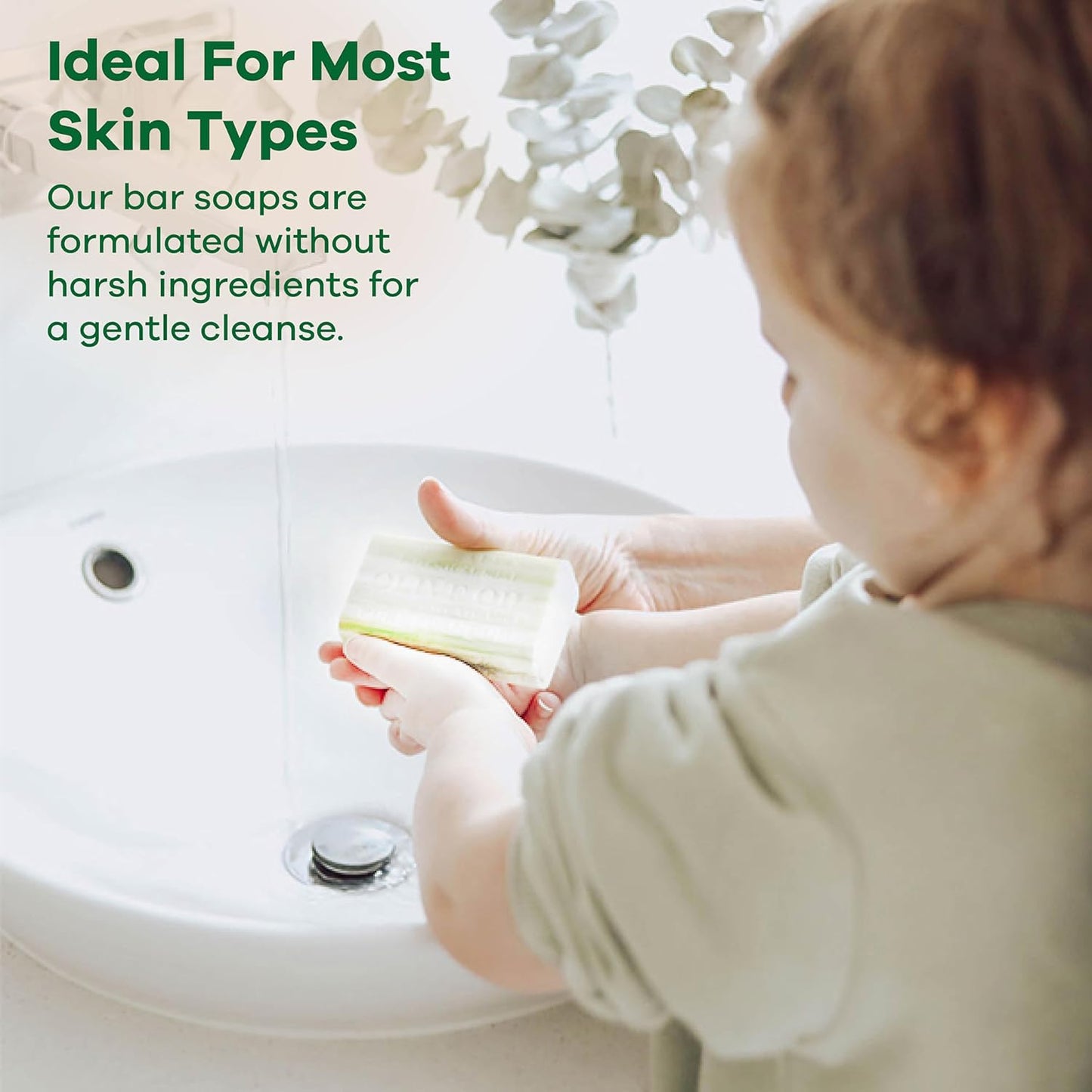 Australian Botanical Soap Tea Tree with Sage Extract 6.6 oz Luxury Soap Bars Enriched with Shea Butter, Suitable for Men, Women and All Skin Types, Pack of 4