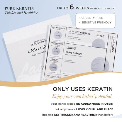 LASHVIEW Lash Lift Kit,Lash Lift,Professional Eyelash Perm Kit,Liquid Set,Semi-Permanent,Curling Perming,Wave Lift Extension Perm Set,10 Times