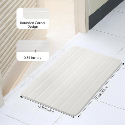 Absorbent Stone Bath Mat, Diatomaceous Earth Shower Mats, Non-Slip Water Absorbing Diatomite Stone Mat for Bathroom Floor, Quick-Drying Easy to Clean