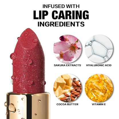 FOCALLURE Glisten Opal Shine Lipstick, High Impact Lip Color, Moisturizing Tinted Lip Balm, Lightweight & Hydrating Formula for Lip Care, COWGIRL