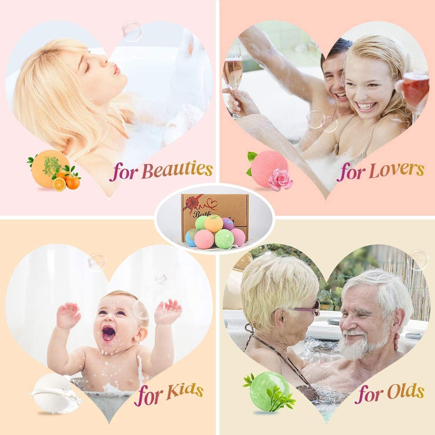 Bath Bombs Gift Set 12 PCS 2.8oz Organic Natural Essential Oils, Relax and Moisturize Skin, Luxury Spa Bomb Gifts for Girl, Mom, Kids, Wife, Birthday, Valentine's Day, Anniversary