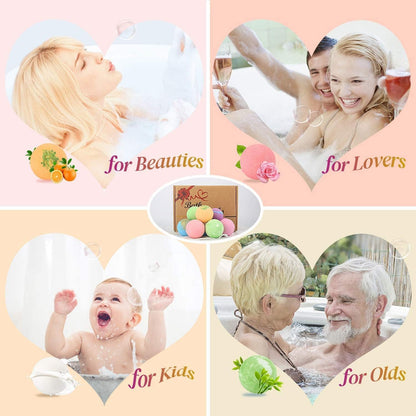 Bath Bombs Gift Set 12 PCS 2.8oz Organic Natural Essential Oils, Relax and Moisturize Skin, Luxury Spa Bomb Gifts for Girl, Mom, Kids, Wife, Birthday, Valentine's Day, Anniversary