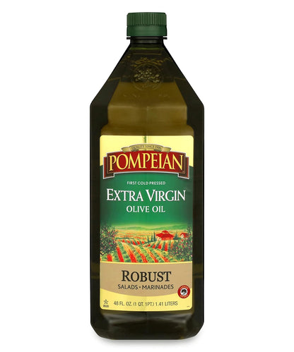 Pompeian Robust Extra Virgin Olive Oil, Contains Polyphenols, First Cold Pressed, 48 Fl Oz