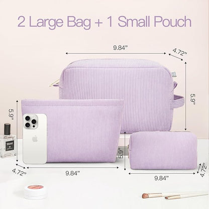 3 pieces makeup bag cosmetic