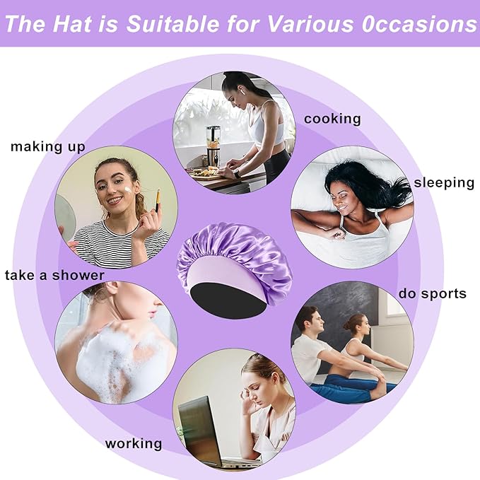 4pcs silk bonnet for sleeping