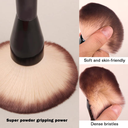 Large Makeup Foundation Brush Powder Brush Banidy Powder Foundation Brush Flawless Makeup Brushes Bronzer Blush Brush Perfect for Blending Buffing with Loose Powder Liquid Foundation(Black)