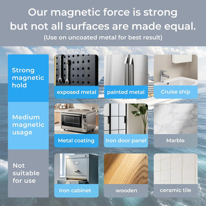 Cruise Essentials 2025 – Magnetic Toothbrush Holder for Wall Mount, Compact Bathroom Organizer for Small Spaces, Cruise Travel Accessories for Alaska/Caribbean Cruise Must Have