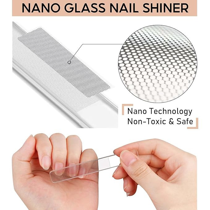 Crystal glass nail file, nail