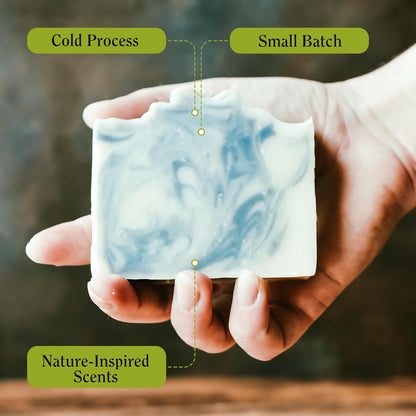 CompassSoap Arctic Rush | Natural Bar Soap for Men & Women | Body & Face Soap Bar for Women and Men | Minimalist & Gentle Lather | Natural Bath Soap, Paraben & Phthalate Free | 5 oz, Pack of 2