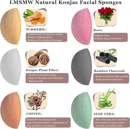 Organic konjac cleansing facial sponges