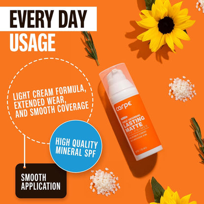 Carpe Primer Face Makeup Base ~New~ Zinc Mineral Sunscreen Face SPF 25 (Deep Tint Primer) Lasting Matte Primer For Oily Skin And Tinted Sunscreen