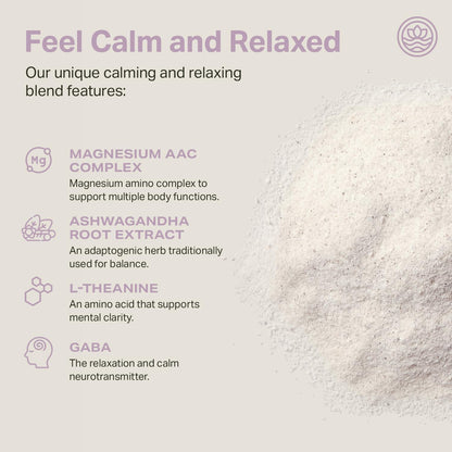 Proper, The Lavenders Calming Aid. Magnesium Supplement Relaxation Drink Mix with GABA, L-Theanine, Lavender, Lemon Balm, and Ashwagandha. Natural Calm Stress Support Supplements