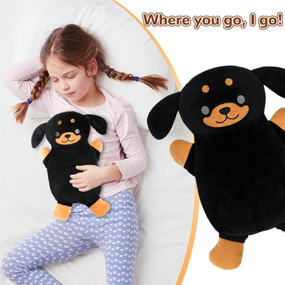 Microwave Heating Pad for Pain Relief, 16" x 11" Microwavable Heating Pads for Cramps, Back Pain, Neck Shoulder, Muscles, Knee, Joints, Natural Heat Pack Moist Heat, Rottweiler