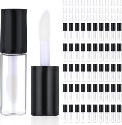 100 Pcs Mini Lip Gloss Tubes, Refillable Lip Balm Bottle Transparent Empty Containers Travel Personal Cosmetic Inserts Cosmetic Tools Mini Lipstick Containers for Women DIY Makeup