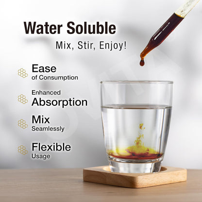 Lovita Bee Propolis Liquid Extract 500mg, 5:1 Resin Drops with 18% Bioflavonoids, Alcohol-Free Antioxidant, Immune Support & Throat Soothing, Gluten-Free, Non-GMO, 1 Fl Oz (30 mL), 90 Day Supply