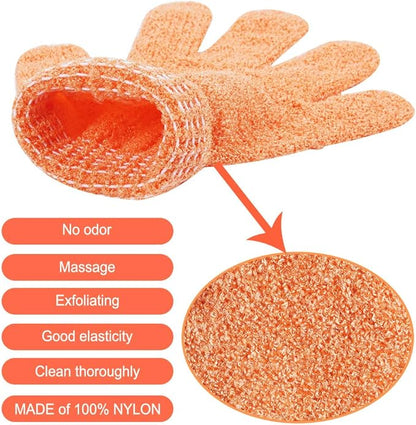 16 pcs exfoliating shower gloves,double