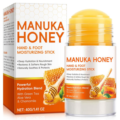 60% Urea Cream, Manuka Honey Hand Foot Moisturizer Cream for Dry Cracked Heels, Foot Care Stick for Softening and Moisturizing Skin, Deep Hydration, 1.41Fl Oz
