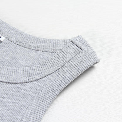 GEMBERA Womens Sleeveless Racerback High Neck Casual Basic Cotton Ribbed Fitted Tank Top