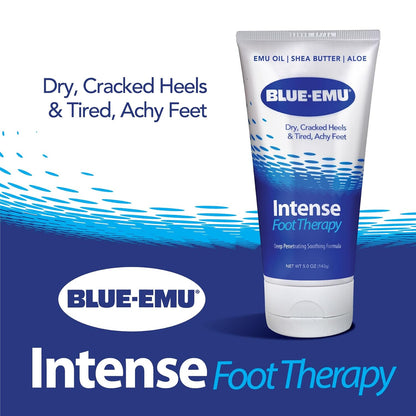 BLUE-EMU Intense Foot Therapy Cream for Dry Skin and Tired Feet - 5oz