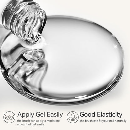 Born Pretty Gel Top Coat,15ml Gloss Base and Top Coat Set, No Wipe Super Top Gel Not Chip or Peel and Long Lasting Base Gel Top Gel for Nail Art