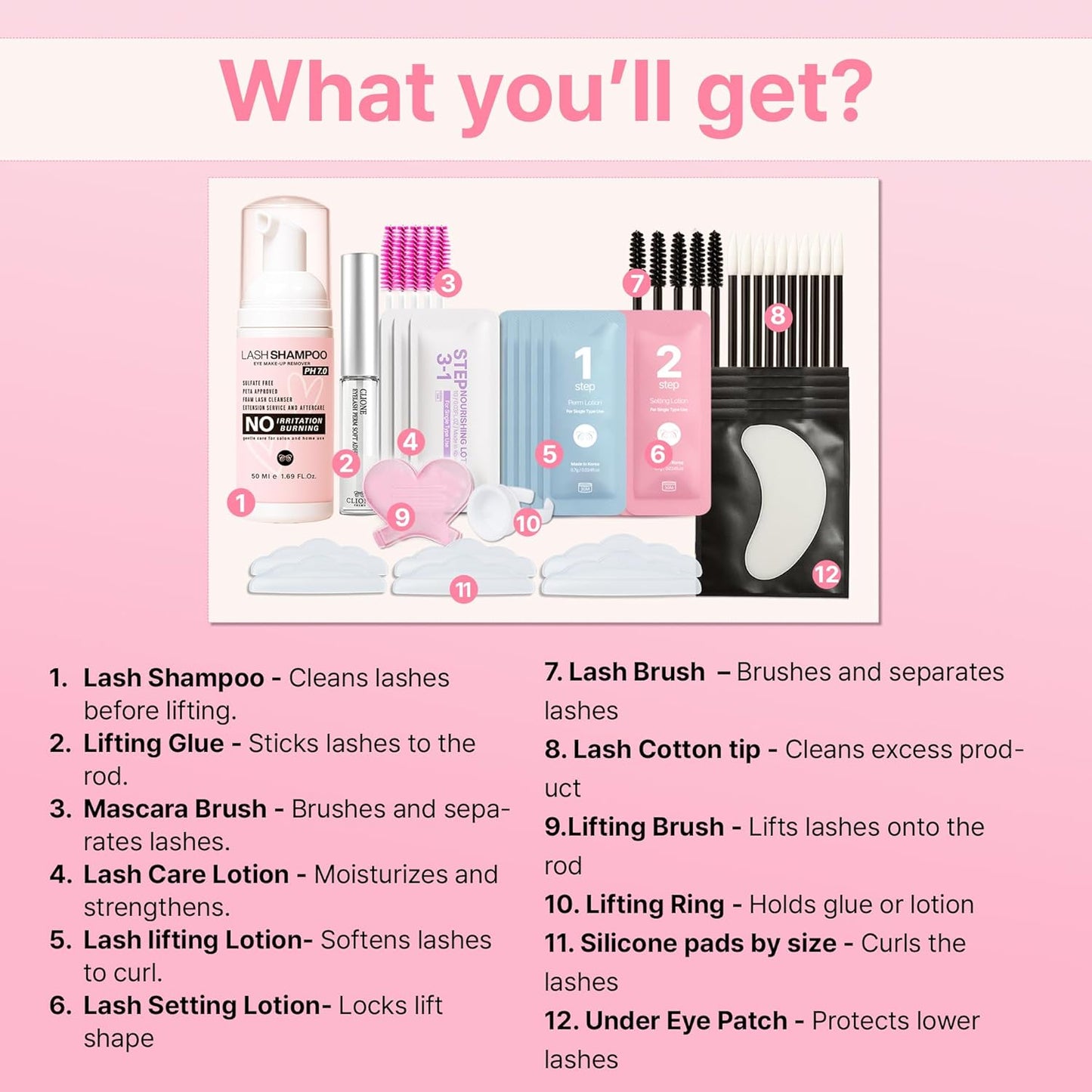 Korean Lash Lift Kit - Eye Brow Lamination Kit Eyelash Perm Kit Eyelash Lift Kit Lash Perm Eyebrow Lamination
