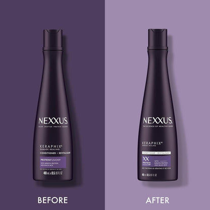 Nexxus Keraphix Conditioner Keraphix with ProteinFusion for Damaged Hair With Keratin Protein and Black Rice 13.5 oz