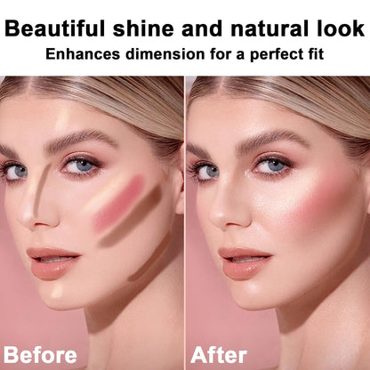 3Pcs Cream Contour Stick Makeup Kit, Shades with Highlighter, Blush and Bronzer Contour Stick for Sculpt the Cheeks, Long Lasting, Waterproof, Matte & Dewy Finish LIGHT FAIR(8+10+12)