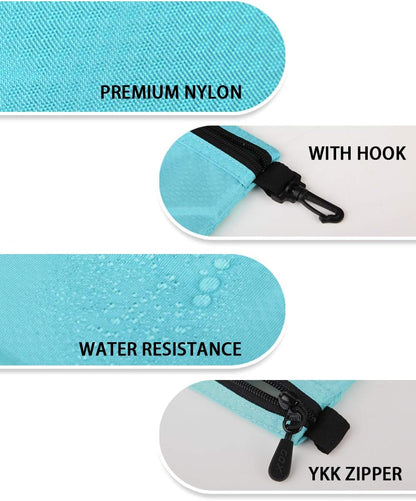 GOX Small Toiletry Bag for Men Bulk Cosmetic Bag Dopp Kit Carry On Zipper Pouch Organization Nylon Small Packing Sack Waterproof