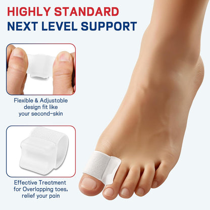 Big Toe Spacers,Hallux Valgus Corrector,Relieve Bunion Pain,Prevent Overlapping Toes, All-Day Comfort for Men & Women, Fits in Shoes.