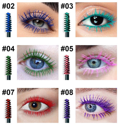 Colored Mascara for Eyelashes, Voluminous Colorful Mascara Set, Pink Purple Blue Green Red Teal Lash Pack - Lengthening, Defining, Curling, Multiplying Formula, Cruelty-Free & Waterproof
