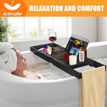 Luxury bathtub caddy tray for