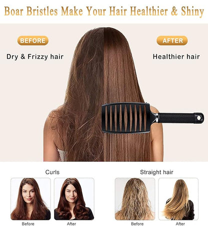 Detangling Brush Boar Bristles Set