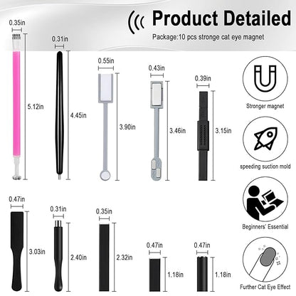 Allstarry 10pcs nail magnet tool