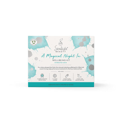 HYDRATED Gifting Bundle | SUPER HYDRATION SHEET MASK | Rosy Toes - Foot Mask Instant Pedciure | Rosy Hands - Hand Mask Instant Manicure| Magic Cleanse™ Eco-friendly Cleansing Tool