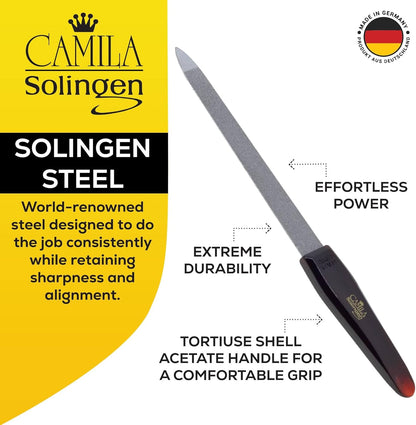 CS16 Sapphire Metal Nail File for Natural Nails Fingernail and Toenail Care, 3.5" Double Sided Coarse and Fine for Manicure and Pedicure