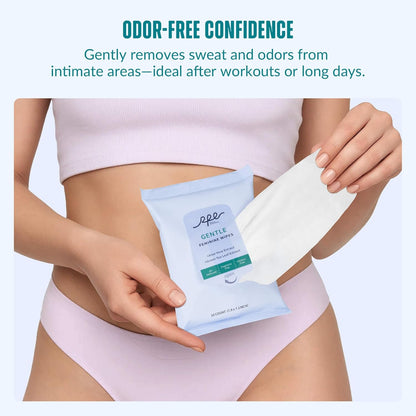 Large Feminine Wipes for Women, pH Balanced Soft Gentle Soothing Unscented Flushable Personal Hygiene Wipes for Intimate Period Care Portable to Go Sensitive Sanitary Wipes Travel (10ct, Pack of 4)