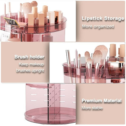360 rotating makeup organizer with