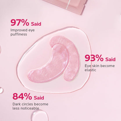 ZealSea 20 Pairs Eye Gel Pads for Dark Circles Wrinkles Eye Bags Puffy Eyes Hydrating Anti Aging Under Eye Mask Patches Lighten Fine Lines for Women