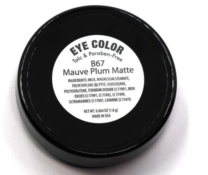 Mauve Plum Matte Satin Velvet Pink Rose Purple Red Opaque Pressed Powder Single Vegan Eyeshadow; Talc, Paraben & Cruelty Free