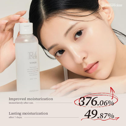 R4 Hydrating Rice Toner with Rice-Peptide & 4-Liposome Complex – Calming & Moisturizing Glowing Toner, Lasting Hydration, Hypoallergenic Korean Skincare 6.76 fl.oz.