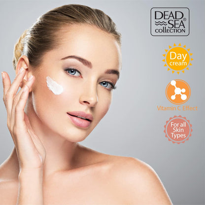 Dead Sea Collection Facial Kit - Day and Night Creams & Facial Serum with Vitamin C & Collagen - Anti-Aging and Anti-Wrinkle