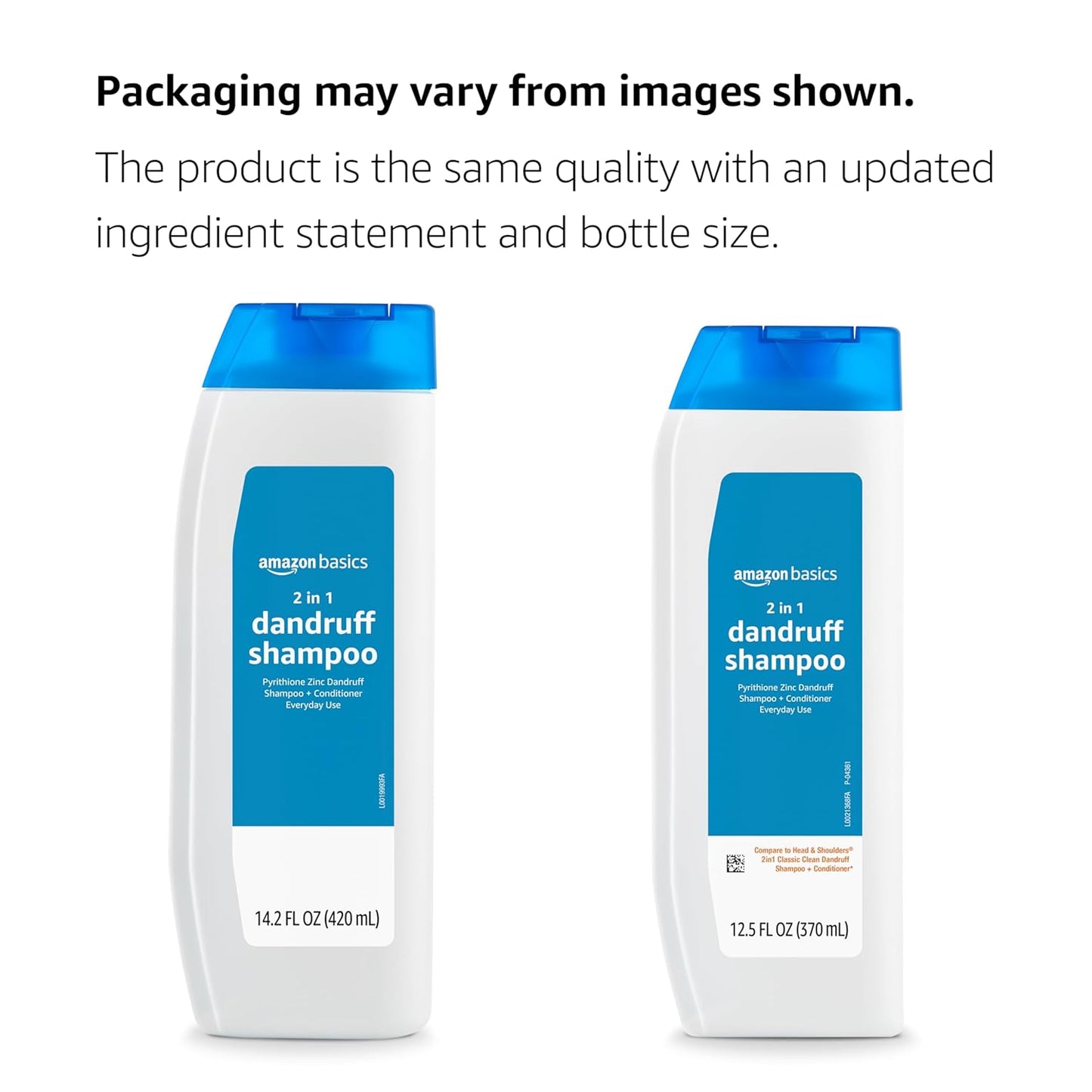 Amazon Basics 2-in-1 Dandruff Shampoo & Conditioner, Gentle and pH Balanced, 14.2 Fluid Ounces, 1-Pack (Previously Solimo)