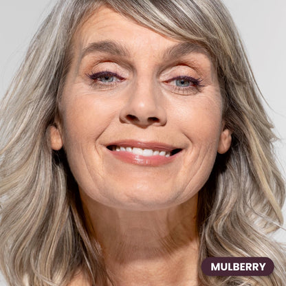 PrimeEyes Glide Eyeliner for Mature Women – Waterproof, Long-Stay and Mess-Proof – Gel Creme Texture, Discreet Sharpener and Effective Smudger (Mulberry)