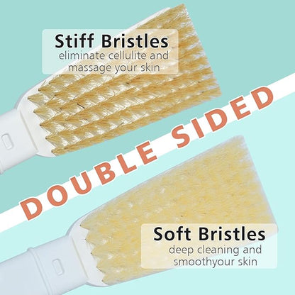 Shower brush with soft and