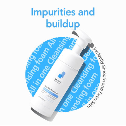 Dr.Deep All in One Cleansing - Korean Foaming Facial Cleanser for Bumpy Skin & Blackheads, Makeup Removing Cleanser & Gentle Face Wash for All Skin Types - 5.07 fl. oz
