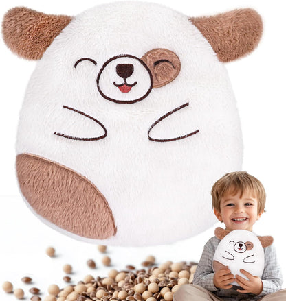 Cute Dog Microwave Heating Pad for Pain Relief, Unscented Microwavable Heating Pads Stuffed Animal for Cramps, Neck Shoulder, Muscles, Natural Heat Pack Moist Heat with Washable Cover