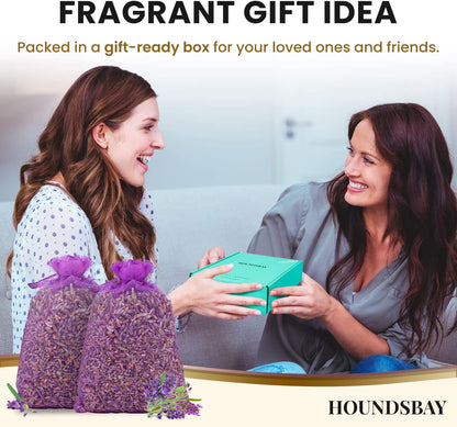 10 Lavender Sachet Bags, Fully Stuffed Scented Sachets with Hanger Hooks, Perfect for Closets, Drawers, Cars, Gym Bags, or Anyplace That Needs to Smell Better