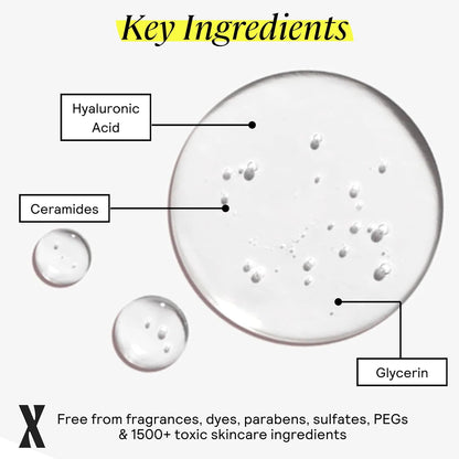 Face Wash - Gentle & Hydrating Face Cleanser for Sensitive Skin - Ceramides, Hyaluronic Acid & Glycerin - No Common Irritants - Non-Foaming - Soap Free - Fragrance Free - 7 Ounce