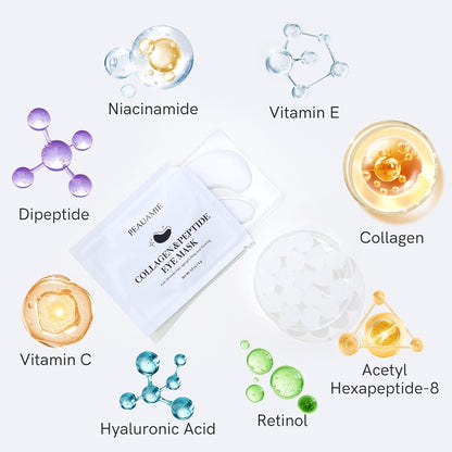 Under Eye Patches with Collagen and Peptide Eye Mask for Dark Circles and Puffiness,Face Mask Skin Care Products 30 Pairs