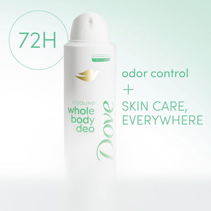 Dove Whole Body Deodorant Cooling Spray Sage & Lavender Aluminum Free 4oz